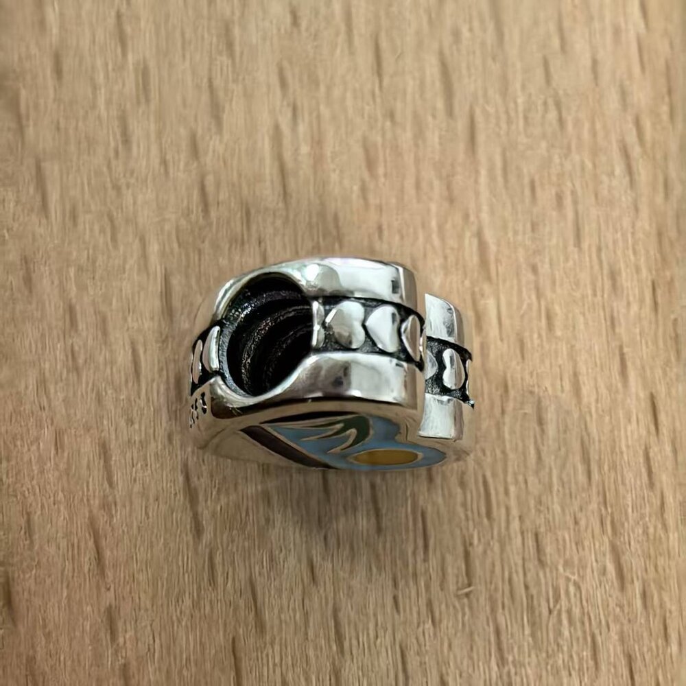 Pandora PUNTA CANA Exclusive Travel Heart Charm Pendant, S925 Silver Bracelets - Picture 4 of 4